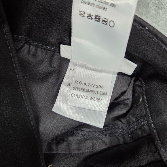 Paige Jeans Womens 28 Claudine Black Fog Luxe Coating Transend Denim Ankle Flare - Picture 6 of 9